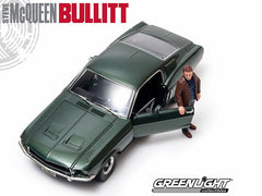 Ford Mustang GT Fastback, 1968 Bullitt + Steve McQueen Figure